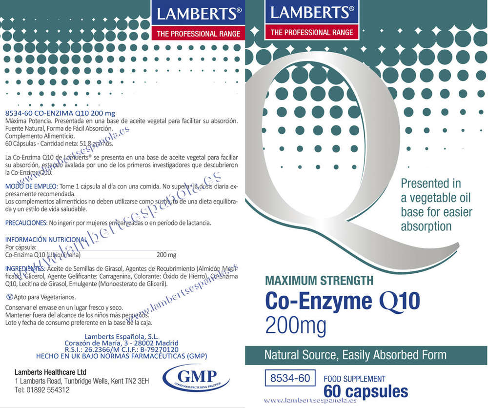 Coenzima Q10 200 mg de Lamberts