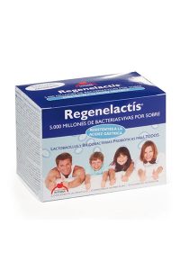 Regenelactis Dietéticos Intersa restablece la flora bacteriana intestinal ayudando a la digestión y estimulando el sistema defensivo del ser humano.