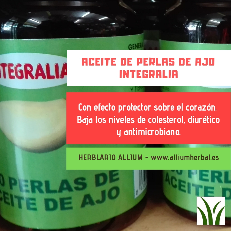 Aceite de ajo de Integralia, baja los niveles de colesterol