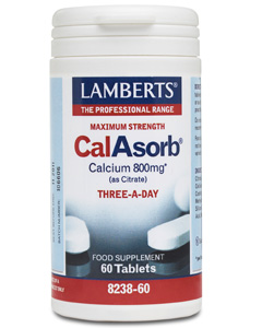 CalAsorb de Lamberts, aporta calcio en forma de citrato para una absorción superior