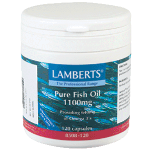 Aceite pescado puro Lamberts 1.100 mg (EPA 360 mg de DHA 240mg) fuente de Omega 3