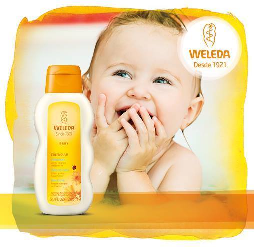 Crema de baño de bebe con caléndula de Weleda ideal para el aseo cotidiano del bebé.