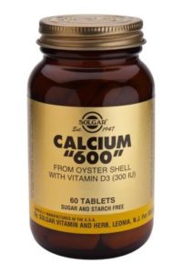 Calcio 600 con vitamina D 60 comprimidos de Solgar