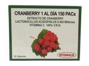 Cranberry 1 al día de Integralia, trata las infecciones de las vías urinarias