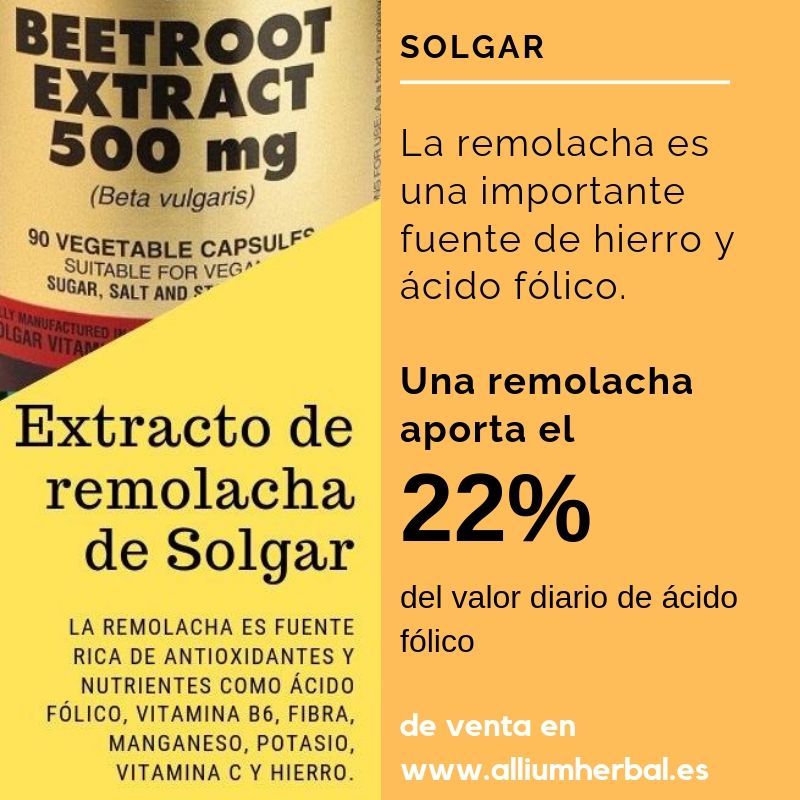Remolacha extracto 500 mg (beta vulgaris) 90 cápsulas de Solgar